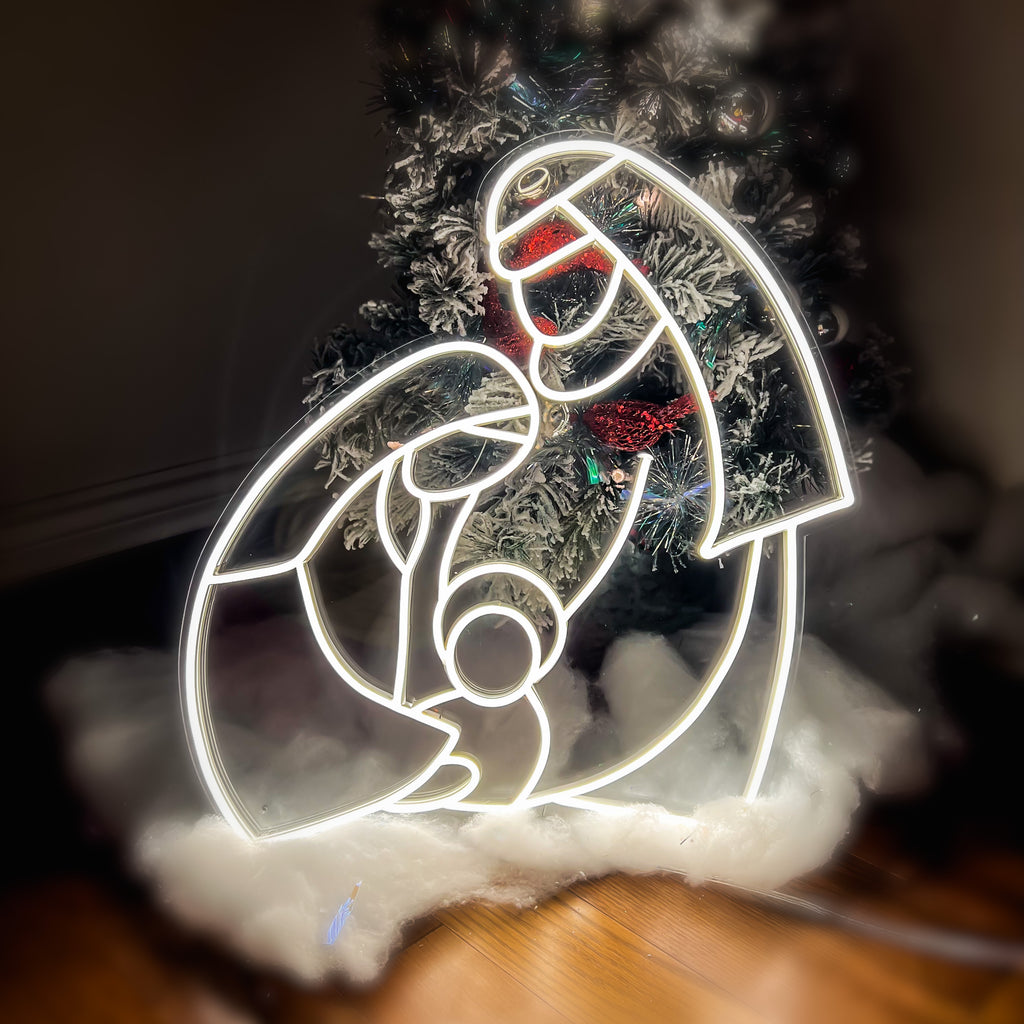 Christmas and Holiday Custom Neon Sign - Jesus, Mary and Joseph