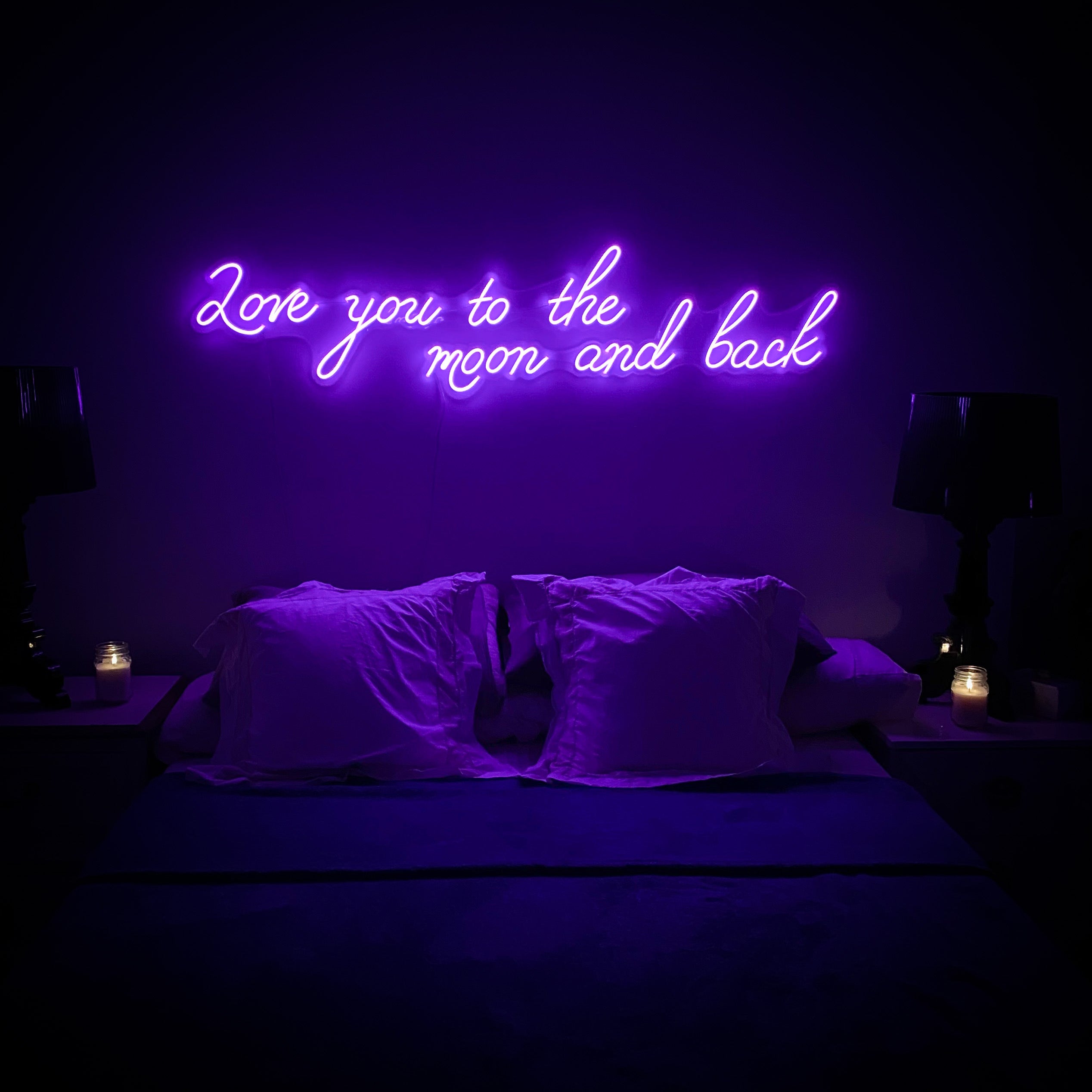 Love You To The Moon And Back - Custom LED Neon-Style Wedding Sign