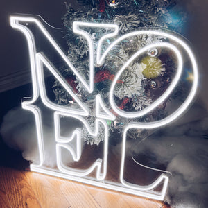 Holiday and Christmas Neon Style LED Sign - NOEL