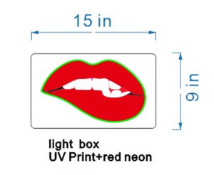 Lips - Custom LED Neon-Style Lightbox