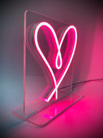 LED Neon Sign - Standing Heart Collection