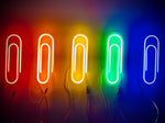 LED Neon Sign - Paperclips
