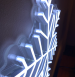 Custom Christmas Neon-Style LED Sign - Snowflakes