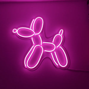 Koons Style Balloon Dog - Custom LED Neon-Style Sign