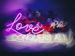Love Conquers All - Custom LED Neon-Style Wedding Sign